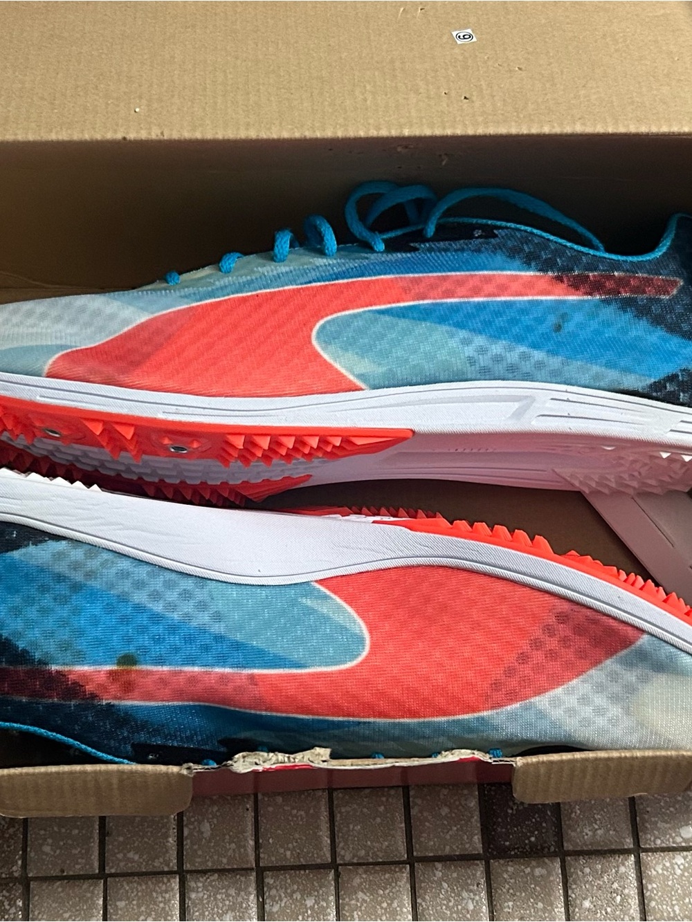 Puma Men’s Athletic Shoes in Coral and Blue